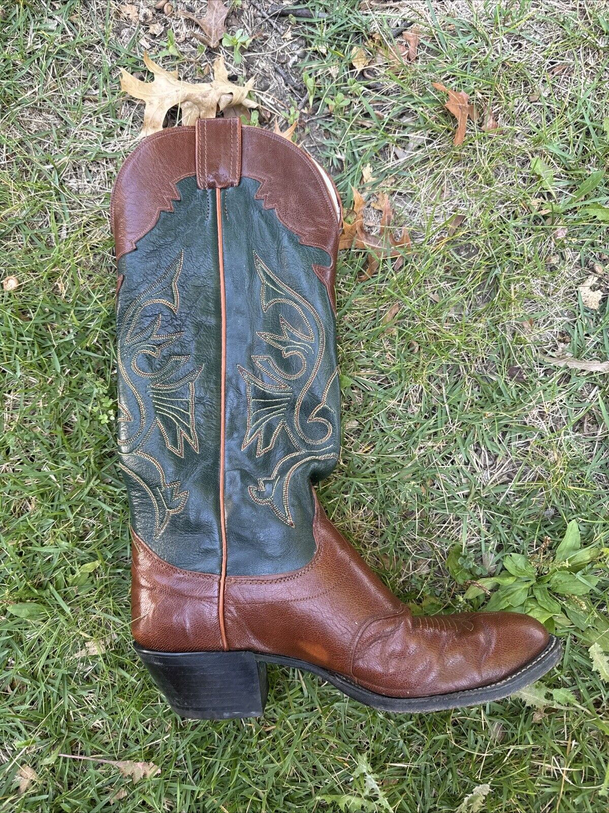 Vintage Olathe Western Cowboy Boots Leather Men’s… - image 8