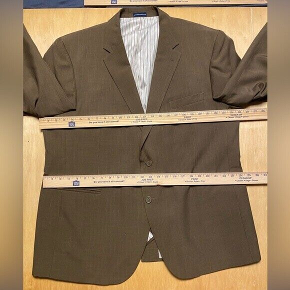 Stafford Essentials Brown Blazer Sport Coat 48R - image 3