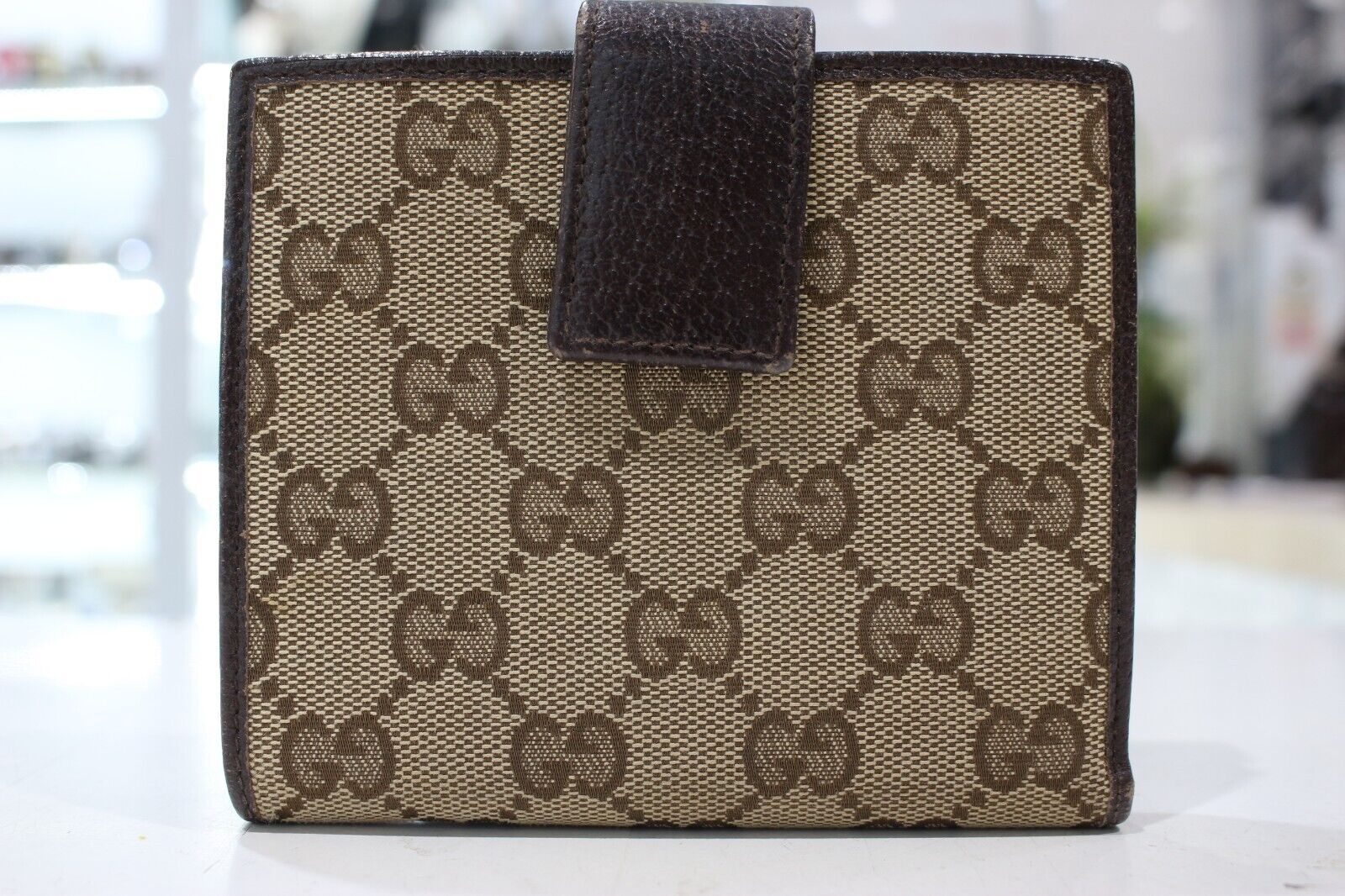 GUCCI GG Brown Canvas Bifold Compact Wallet - image 3