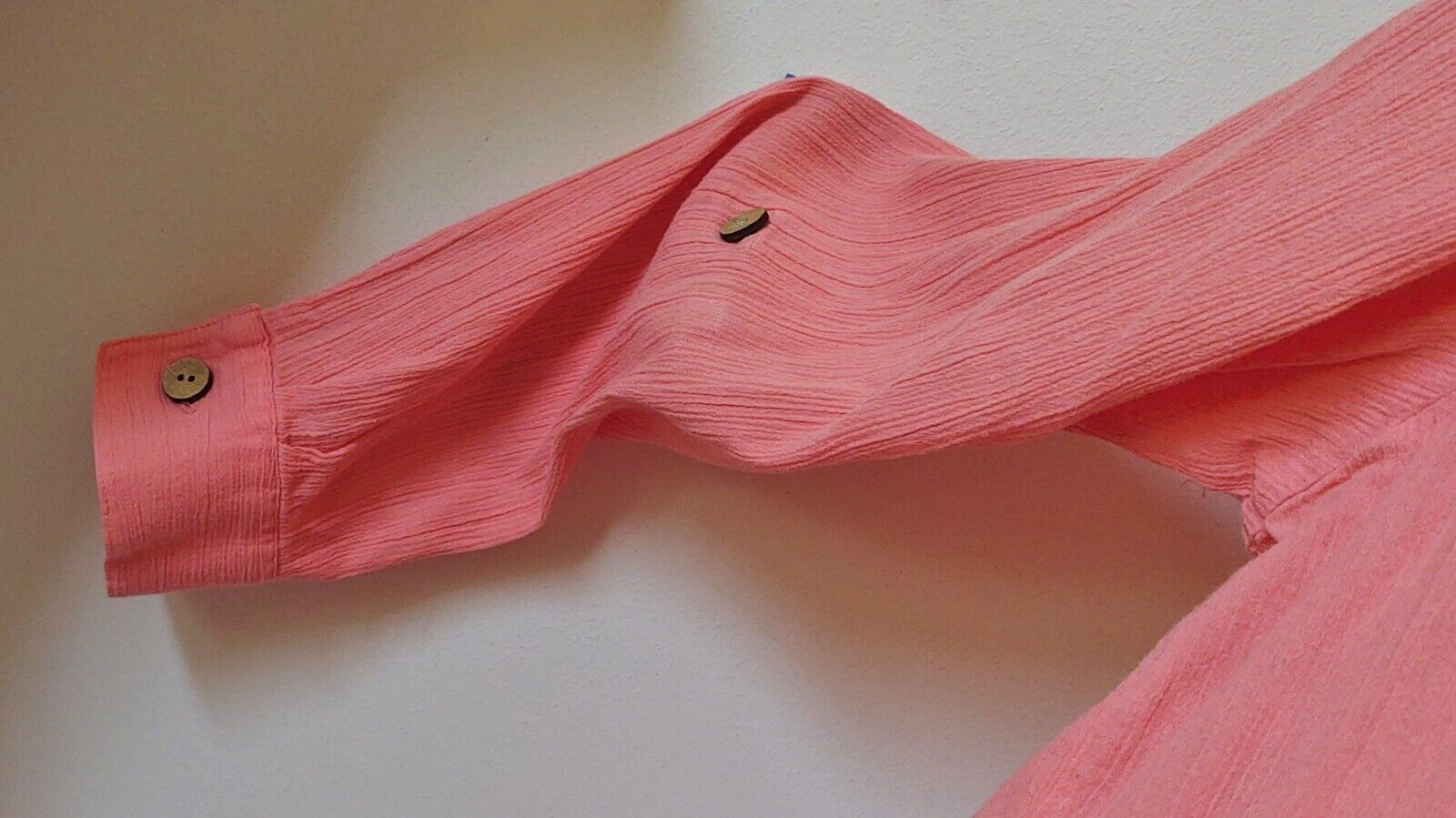 WOMANS BUTTON DOWN   CORAL   BLOUSE - image 3