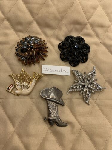 Lot Of 5 Vintage/Estate Stunning Brooches