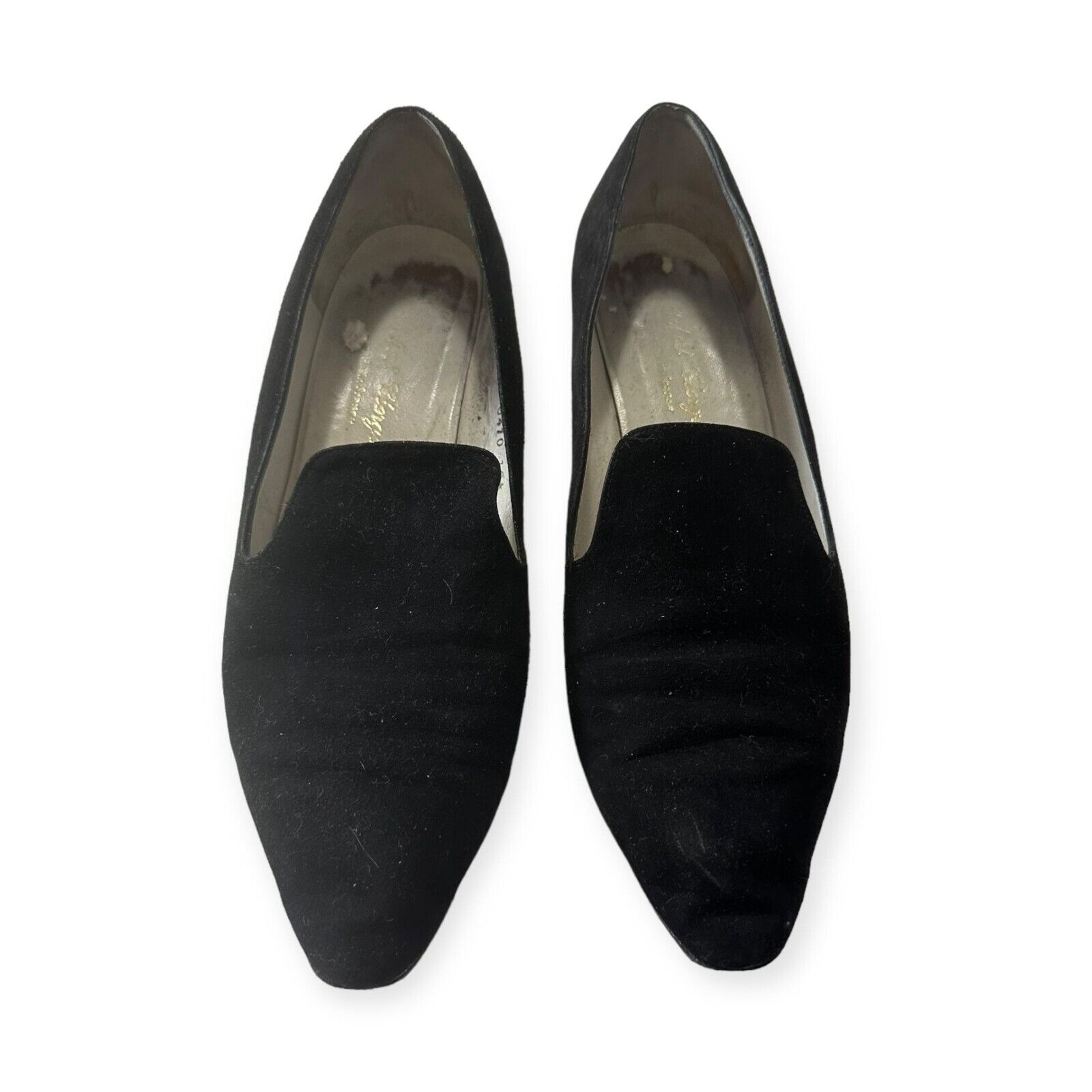 Vintage 90s Robert Clergerie Black Suede Leather … - image 2