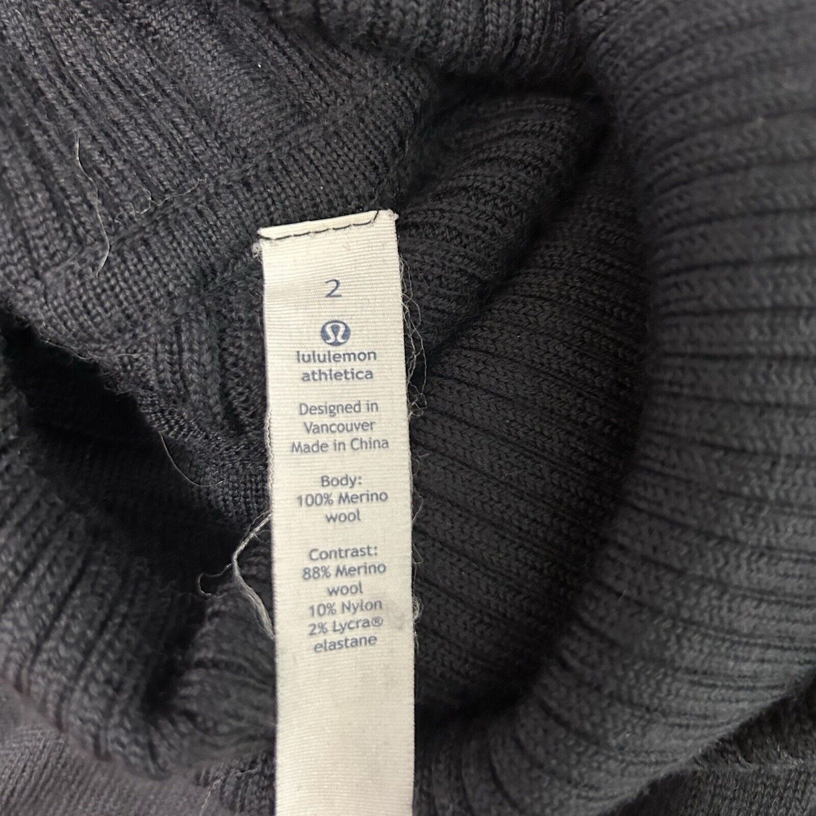 Lululemon Sz.2 Sweat & Savasana Merino Wool Turtl… - image 5