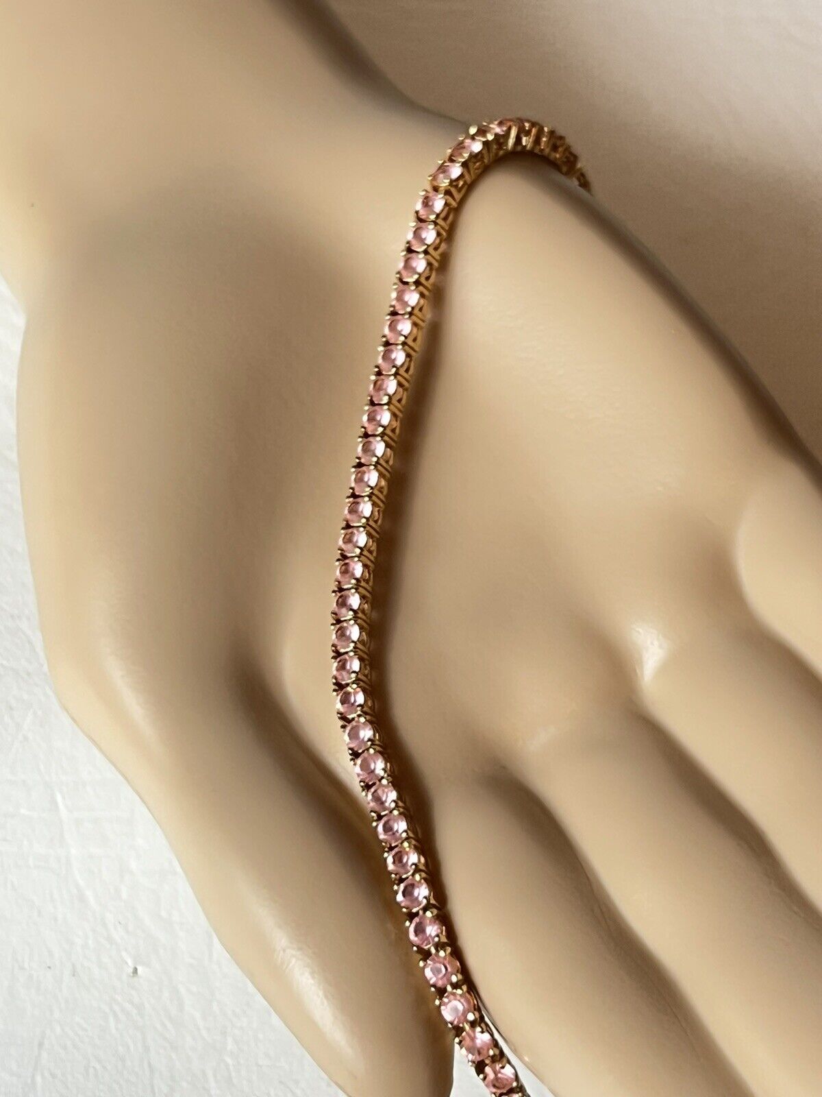 Joan Rivers Rose Pink Swarovski Crystal Gold Stac… - image 4