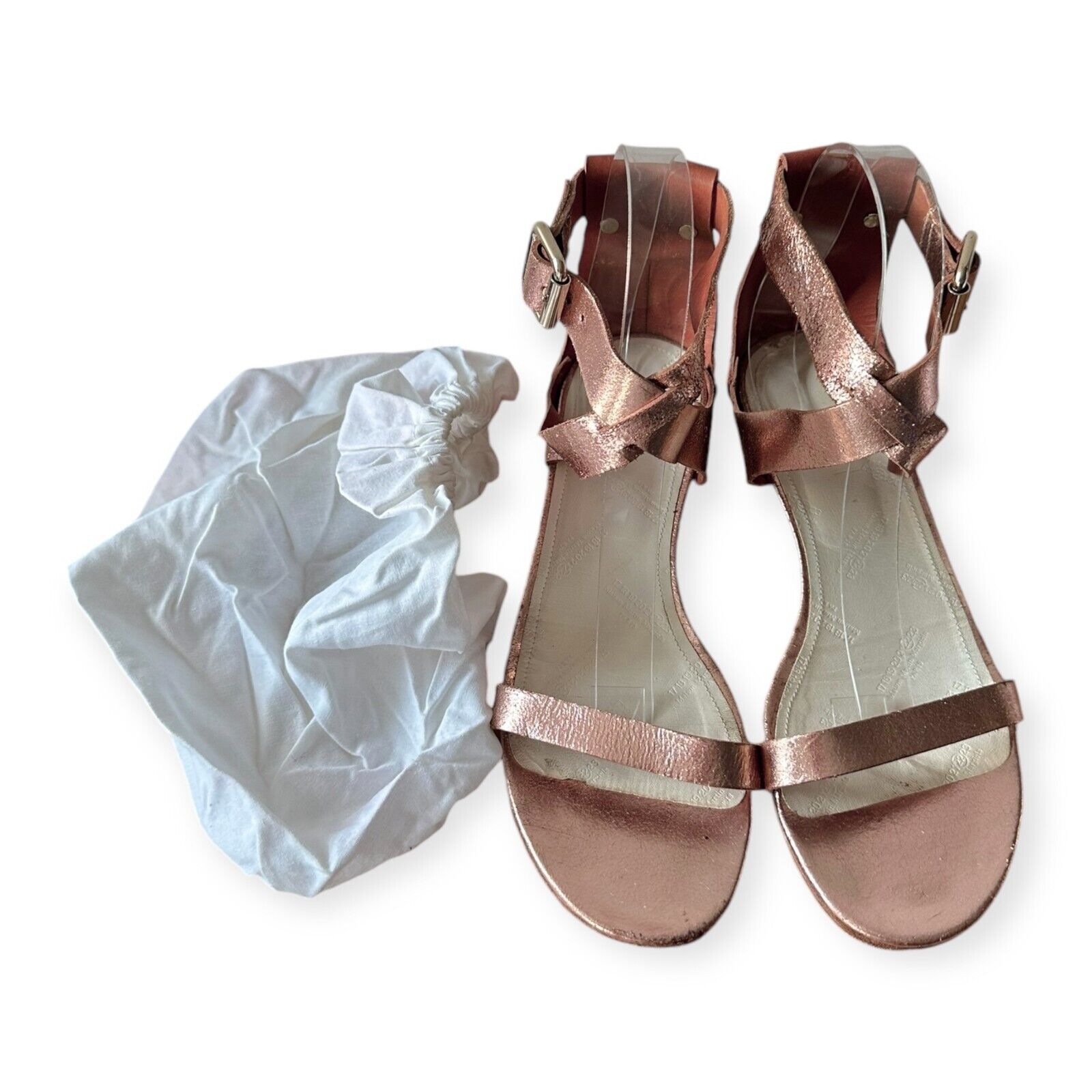 Maison Martin Margiela Rose Gold Metallic Low Hee… - image 2