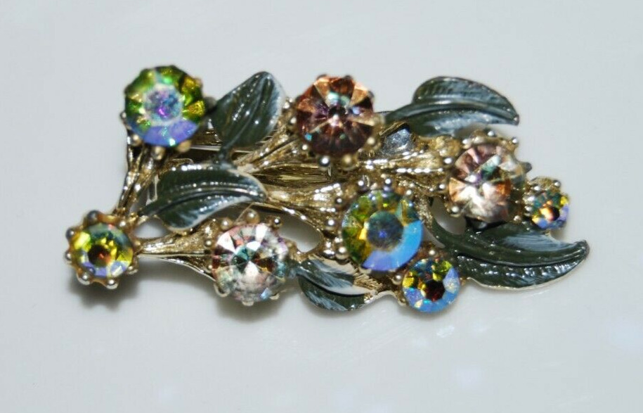 ELEGANT VTG MCM COUTURE ENAMEL & CRYSTALS RHINEST… - image 4