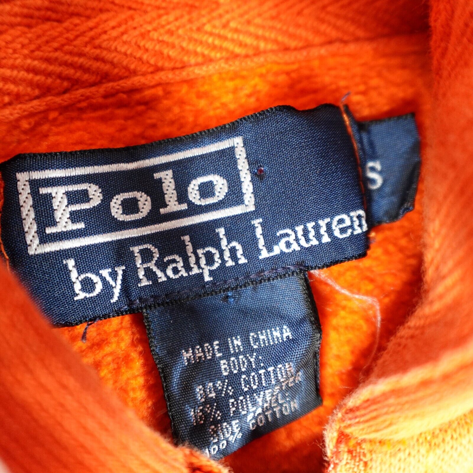 Polo Ralph Lauren Hoodie Mens Small Orange Full Z… - image 4