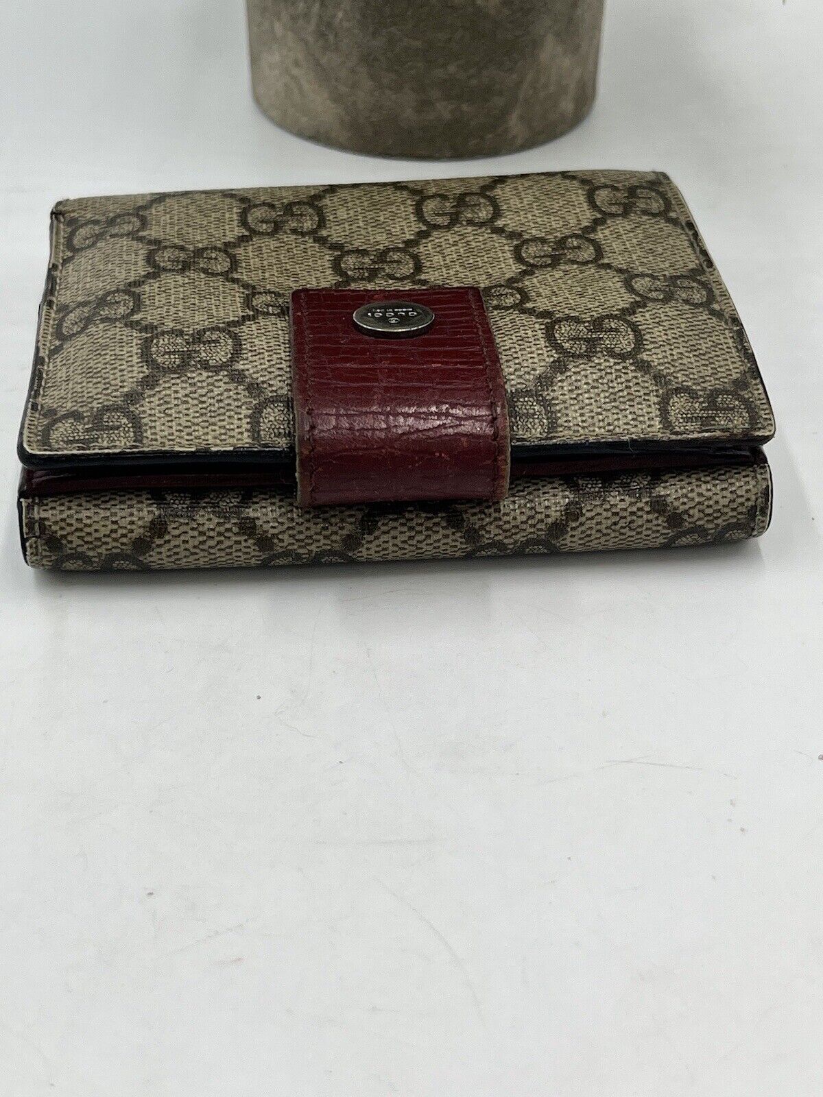 Gucci Brown Gg Monogram Bordeaux Bifold Coin Pock… - image 9