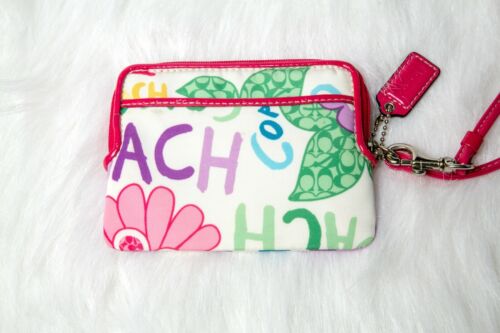 COACH Colorful Daisy Floral Graffiti Fabric Zip W… - image 1