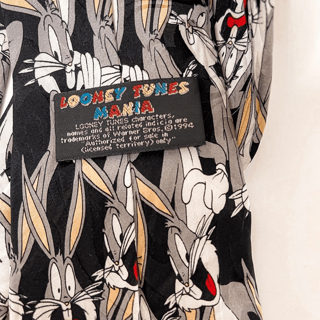 Vintage Looney Tunes Mania Bugs Bunny Neck Tie - image 3