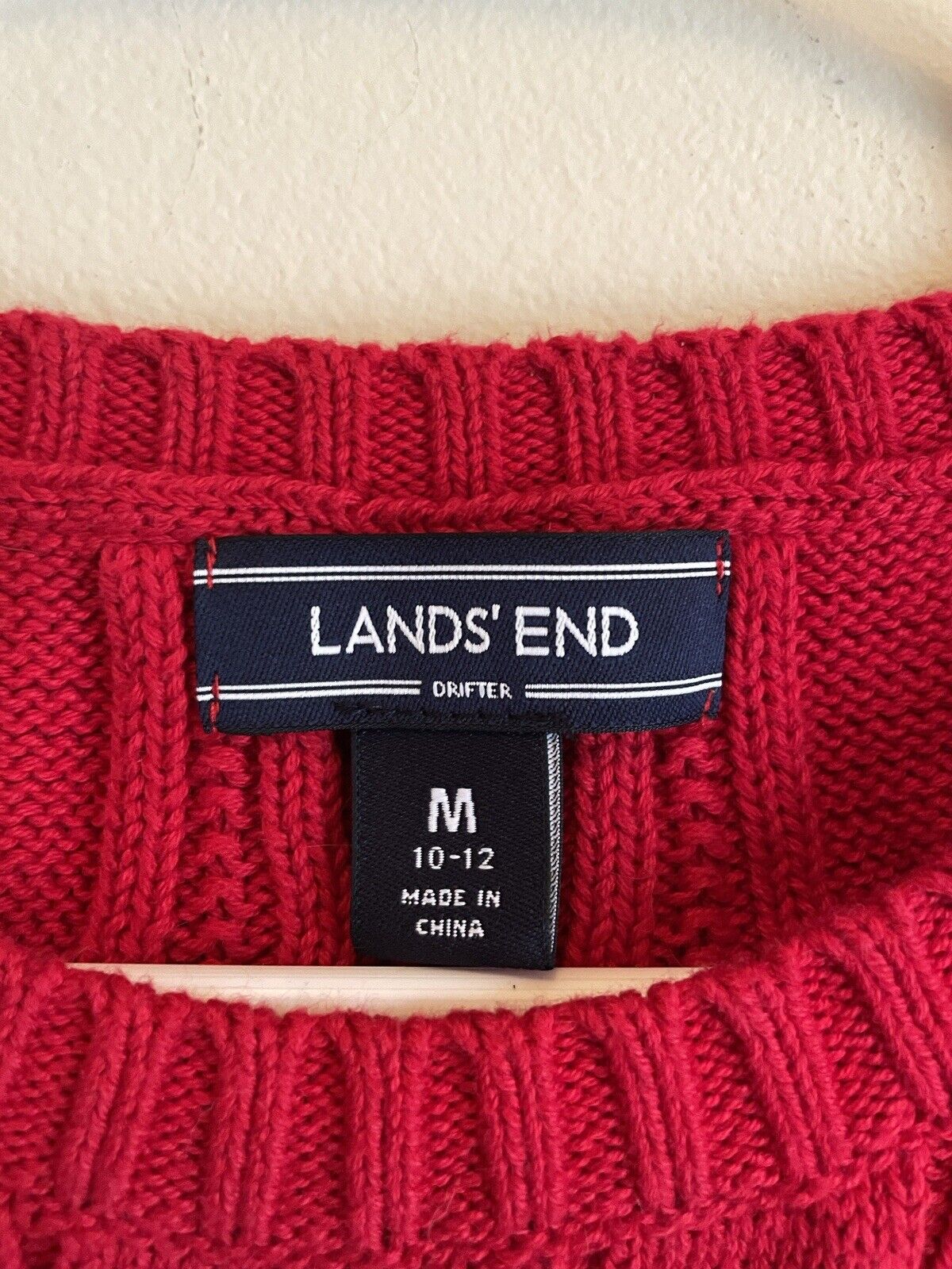 Lands’ end Drifter Sweater -Red -Medium - image 2