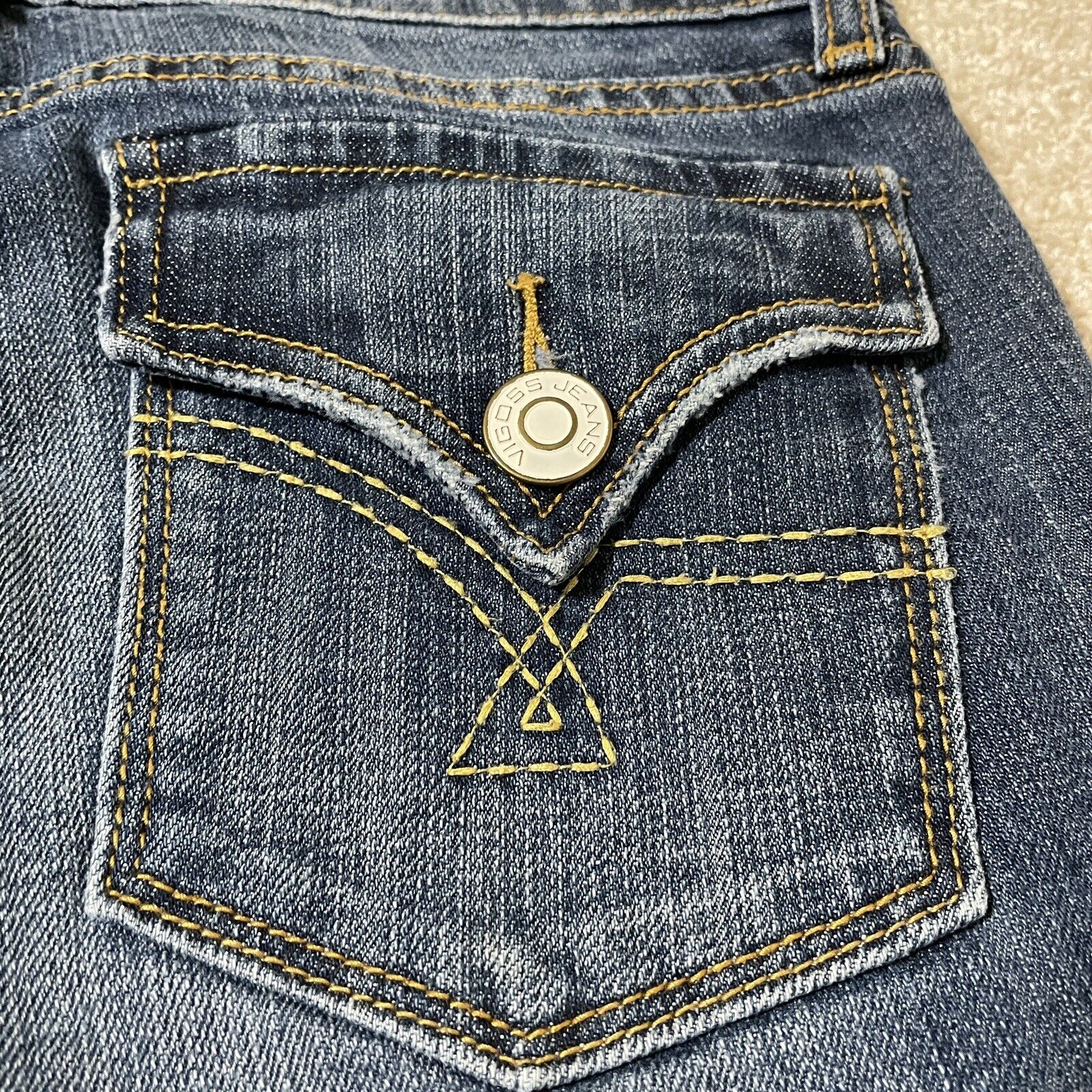 Vigoss New York Straight leg distressed denim Str… - image 4