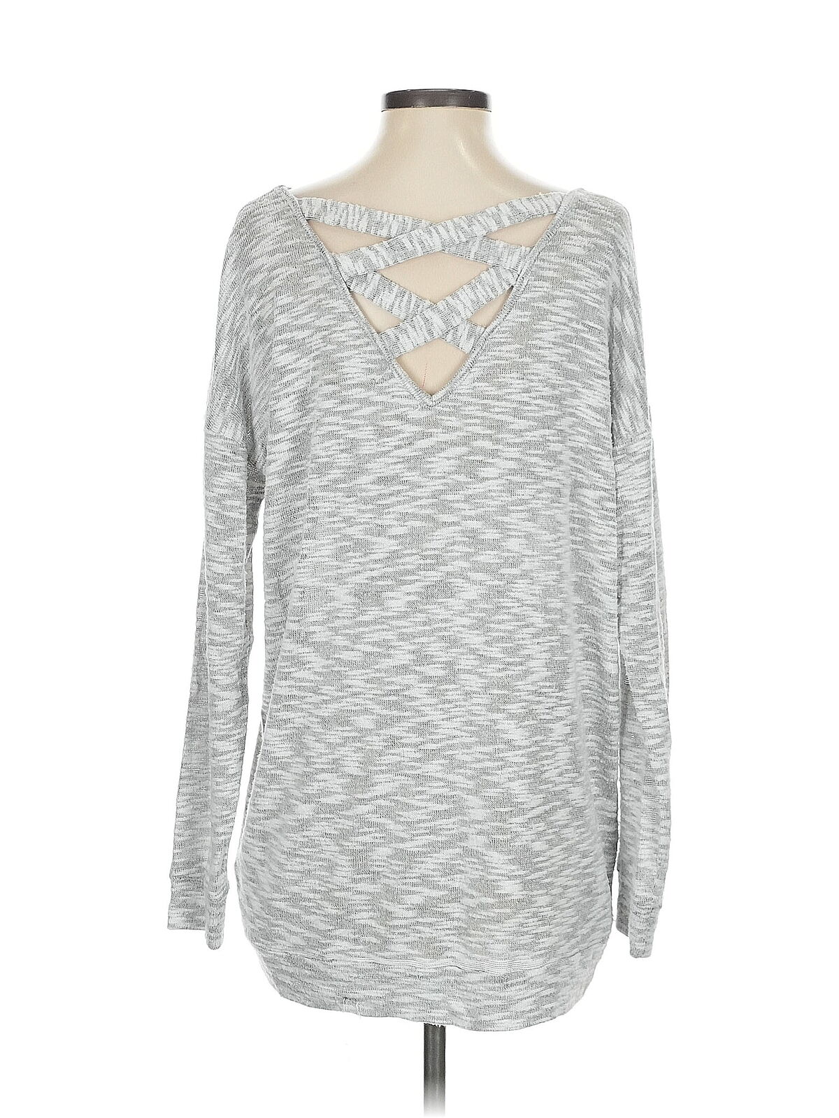 Cupio Women Gray Long Sleeve Top S - image 2