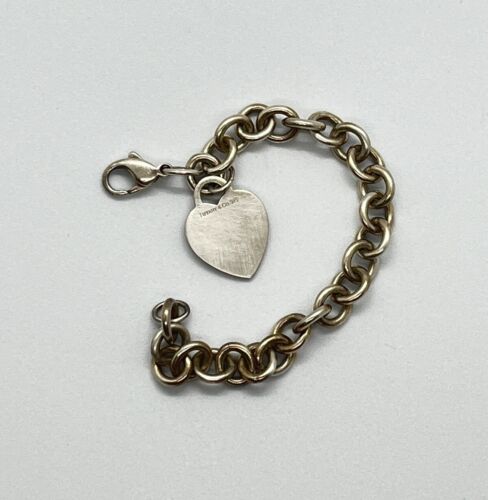 Tiffany & Co 7.5in Silver Blank Heart Tag Charm B… - image 1