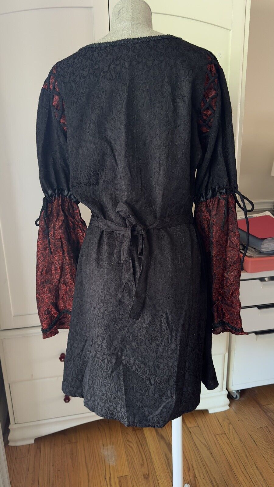 VTG 1990s Funhouse Renaissance Goth Dress- U.S Wo… - image 4