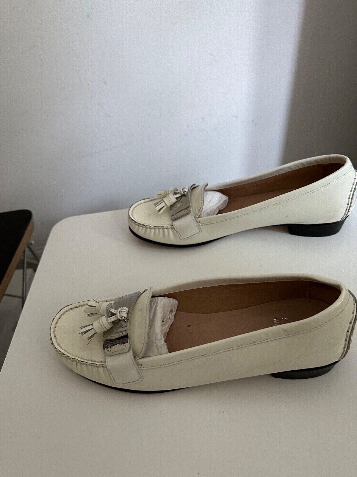 Stuart Weitzman Shoes Tassel Loafer White CREAM P… - image 4