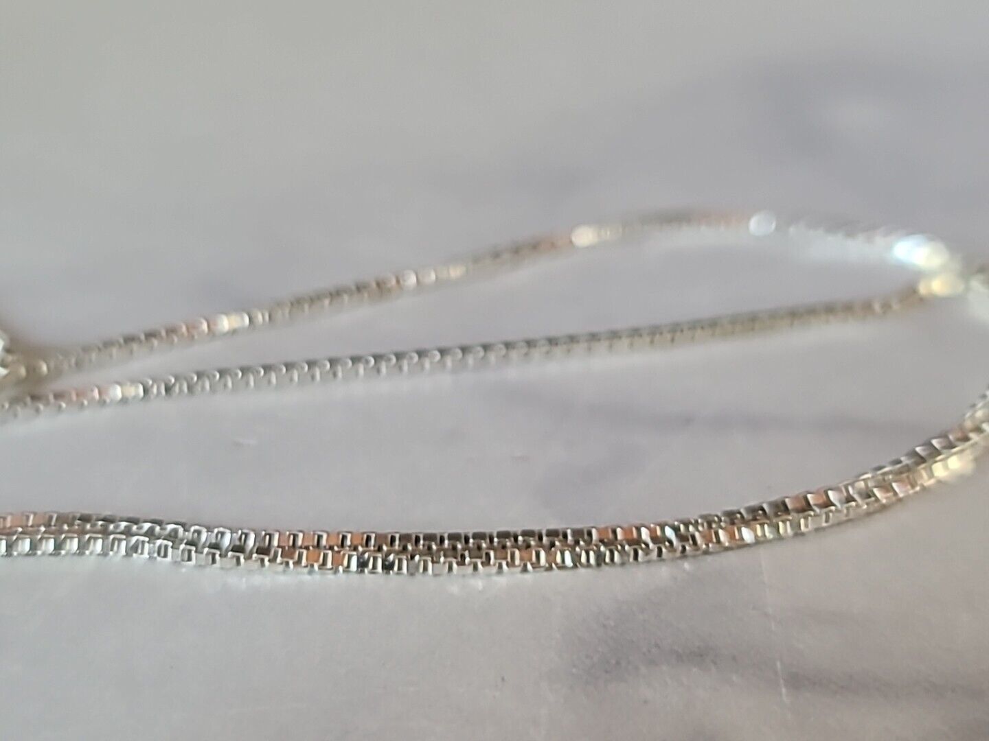 925 Sterling Silver Italy Chain Necklace Vintage - image 6