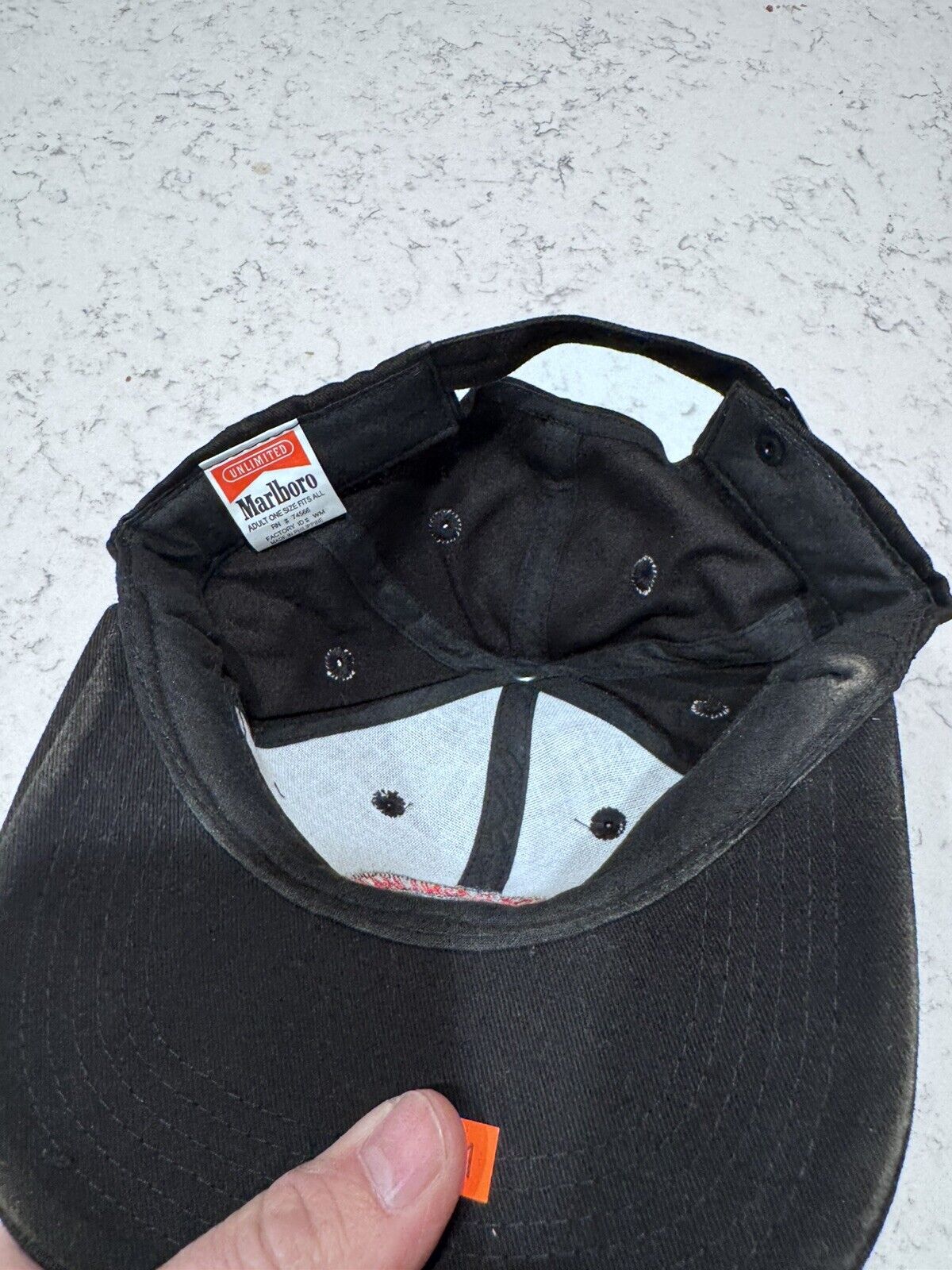 Vintage Marlboro Unlimited Promo Strapback Hat Bl… - image 3