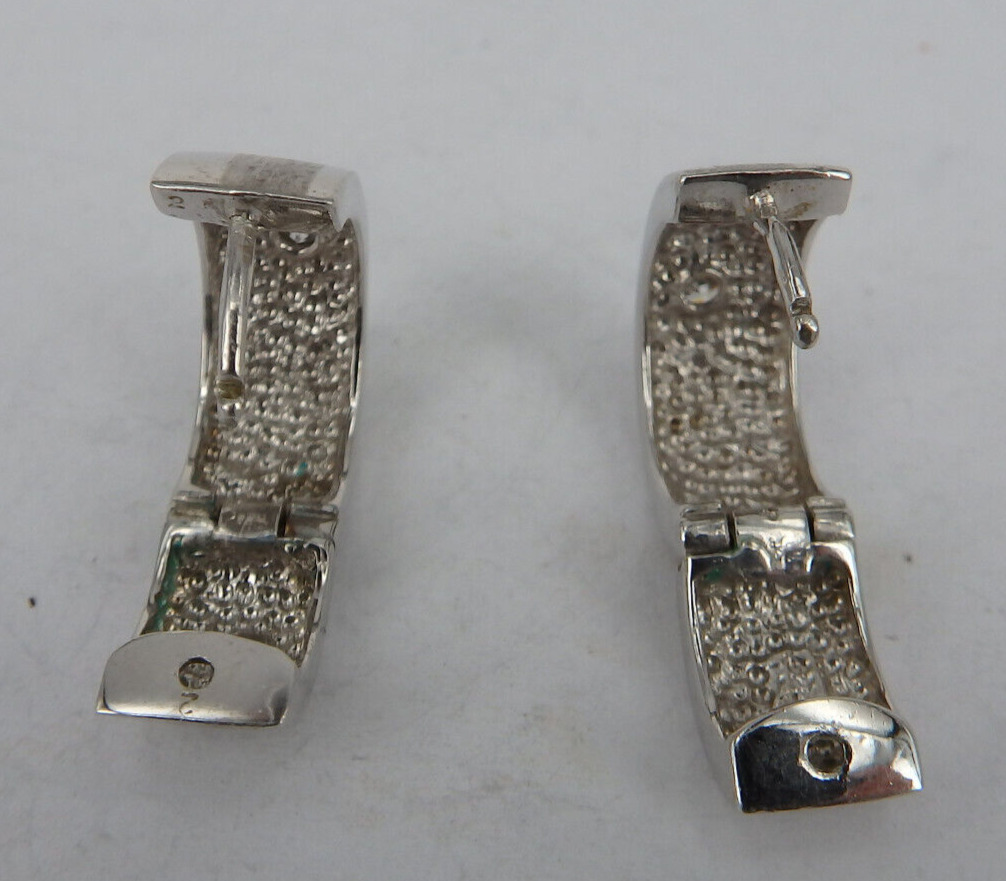 Pair of Elegantly Designed Creole Sterling Silver… - image 6