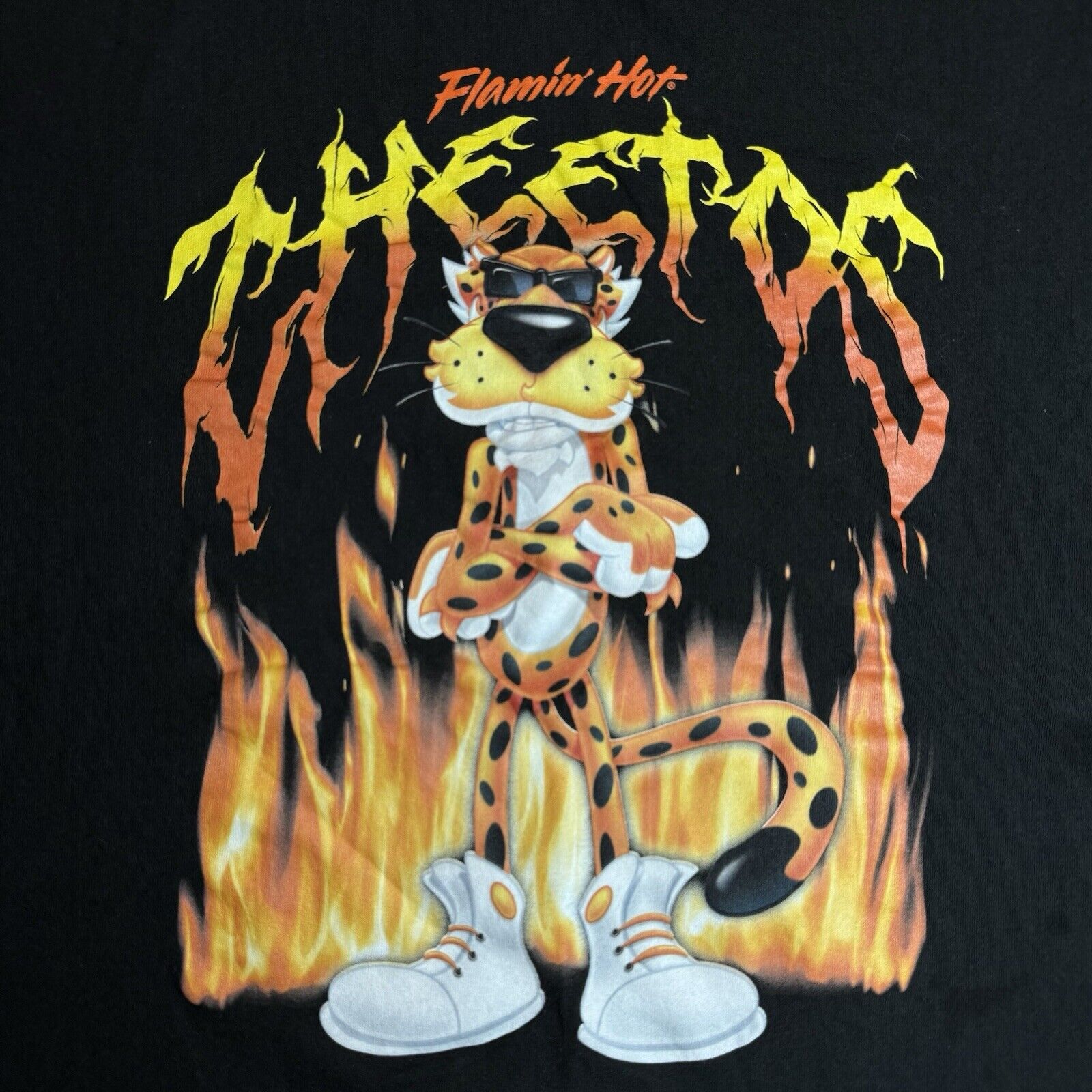 *read* Adult XL Flamin’ Hot Cheetos Death Metal F… - image 1