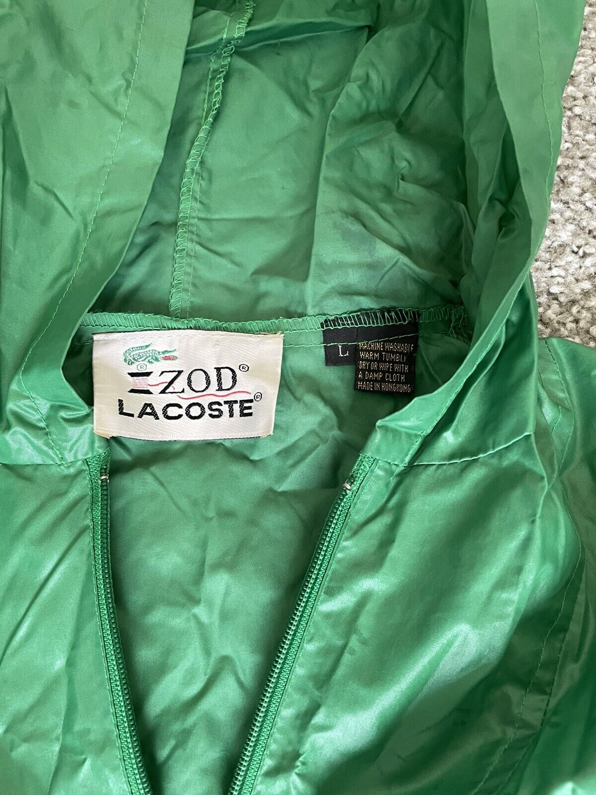 Vintage IZOD Lacoste Pullover Windbreaker Rain Ja… - image 4