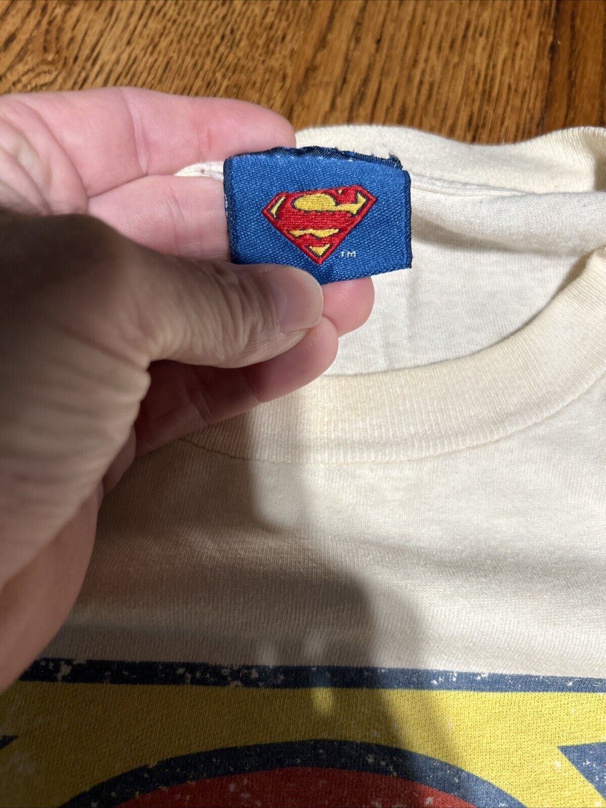 vintage superman t shirt Sz Med - image 2