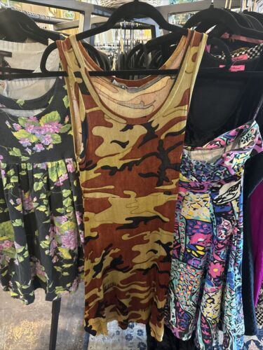 90s Betsey Johnson Modal Camouflage Dress. Very R… - image 1