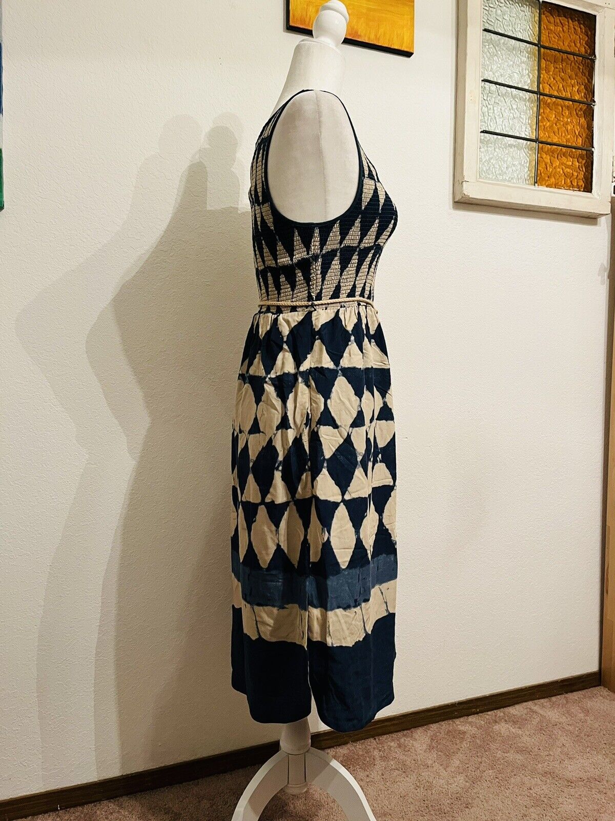 Maeve Anthropologie Blue Batik Castalia Dress Wm … - image 6