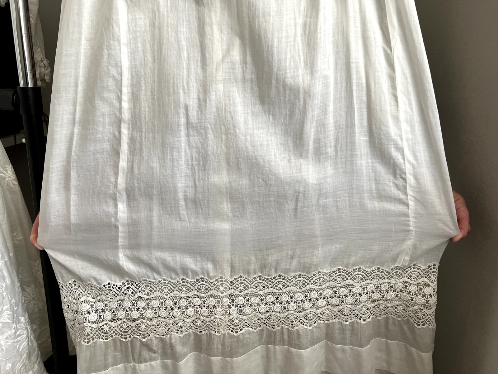 Antique Edwardian Irish Lace Pintucking Cotton La… - image 18