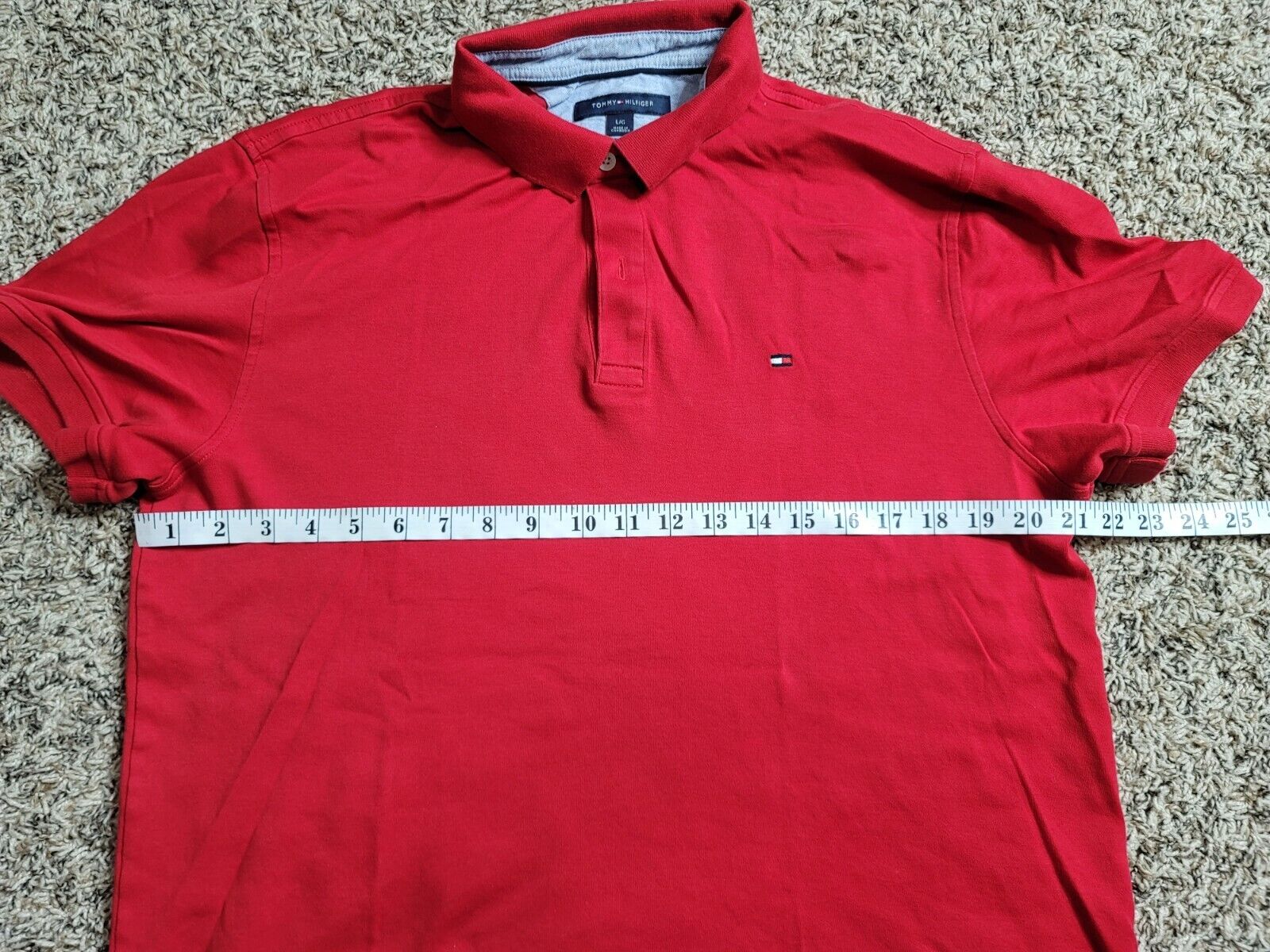 Tommy Hilfiger Size Large Mens Red Shirt Custom F… - image 7