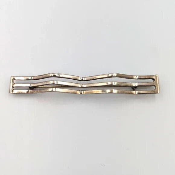 Vintage Modernist Abstract Wave Sterling Silver S… - image 1