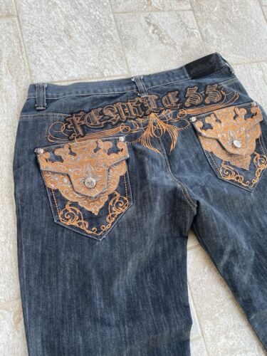 Y2k Affliction Type Denim Jeans Size: 40 X 32 - image 1