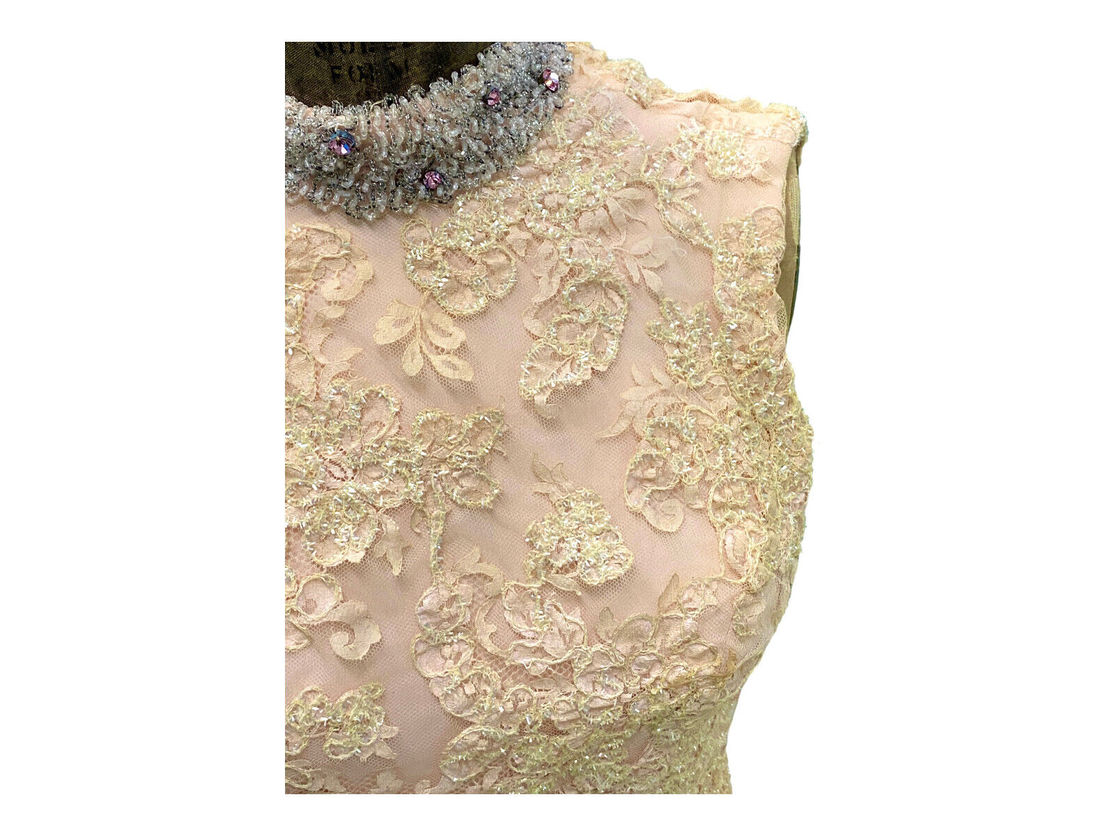 Vintage 1960s Lillie Rubin Light Pink Long Beaded… - image 3