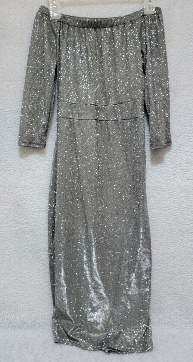 Womens Dress Size M L Medium Large Silver Black G… - image 12