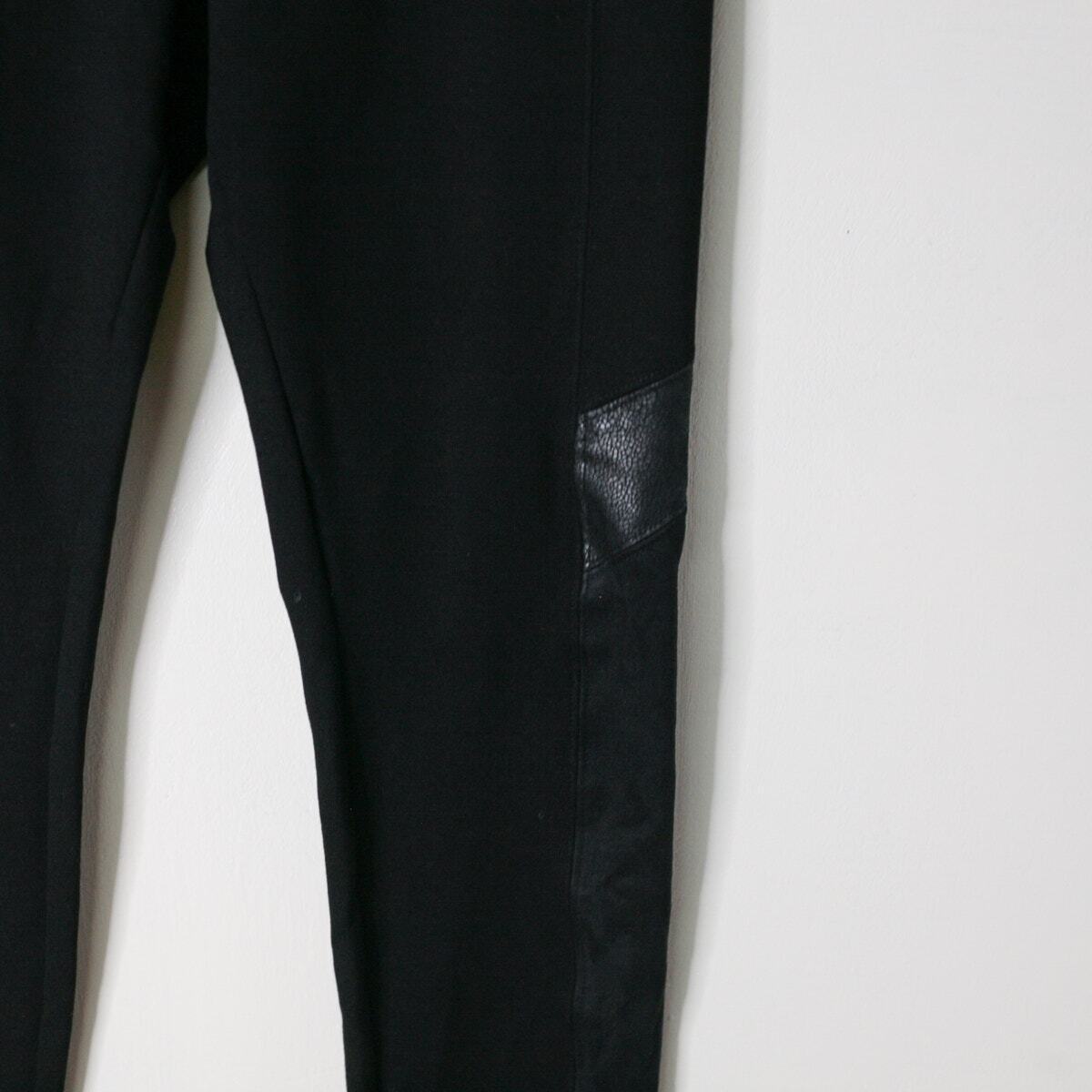 Hale Bob Black Stretch Ultra Suede Leggings Medium - image 2