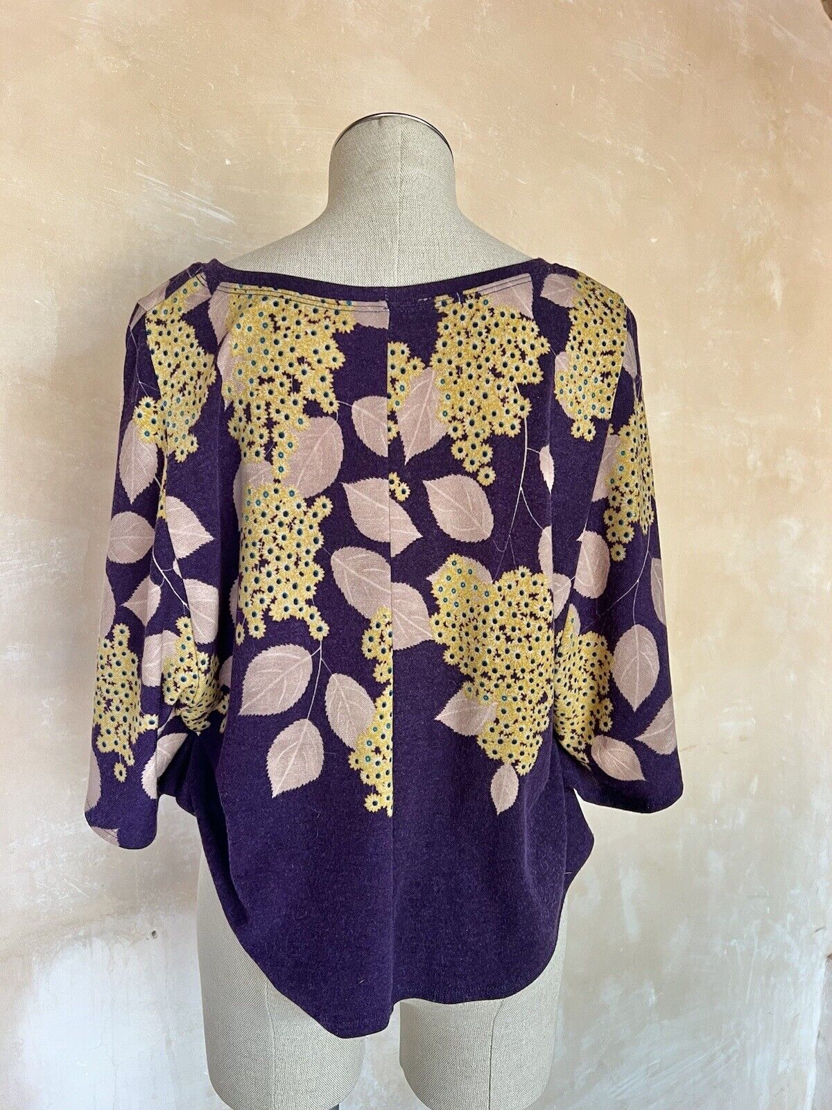 Anthropologie Harmony Purple Floral Kimono Lightw… - image 7