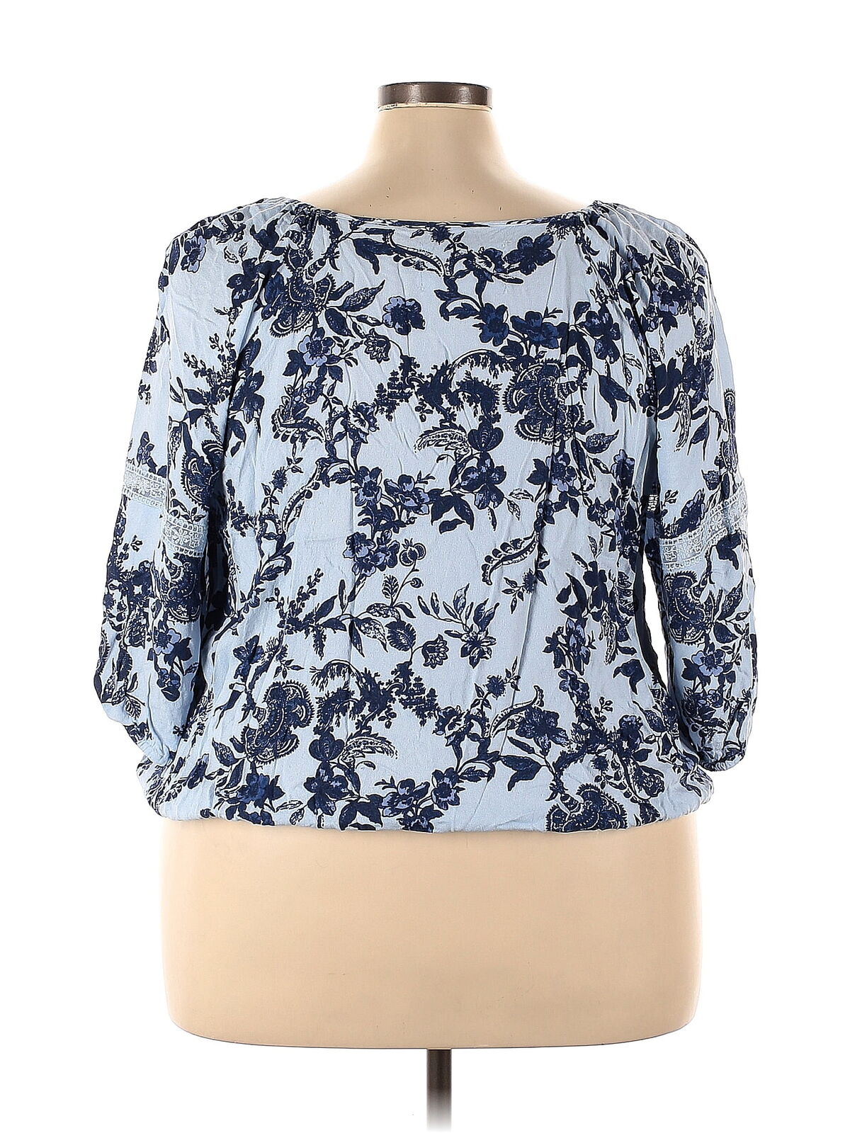 Cupio Women Blue Long Sleeve Blouse 3X Plus - image 2