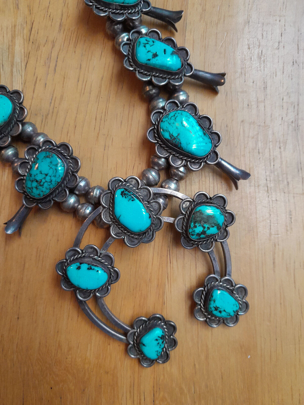 Beautiful Vintage American Southwest Turquoise Sq… - image 2