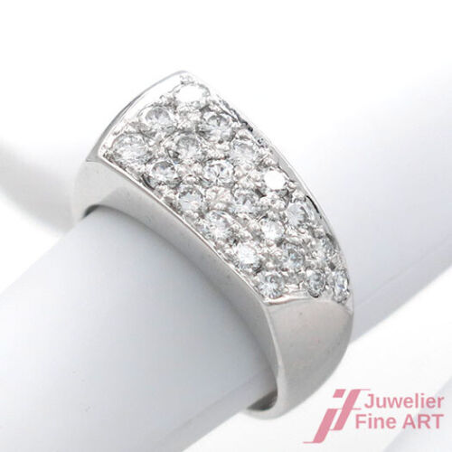 Ring - 18K/750 White Gold -21 Diamonds Together 0,