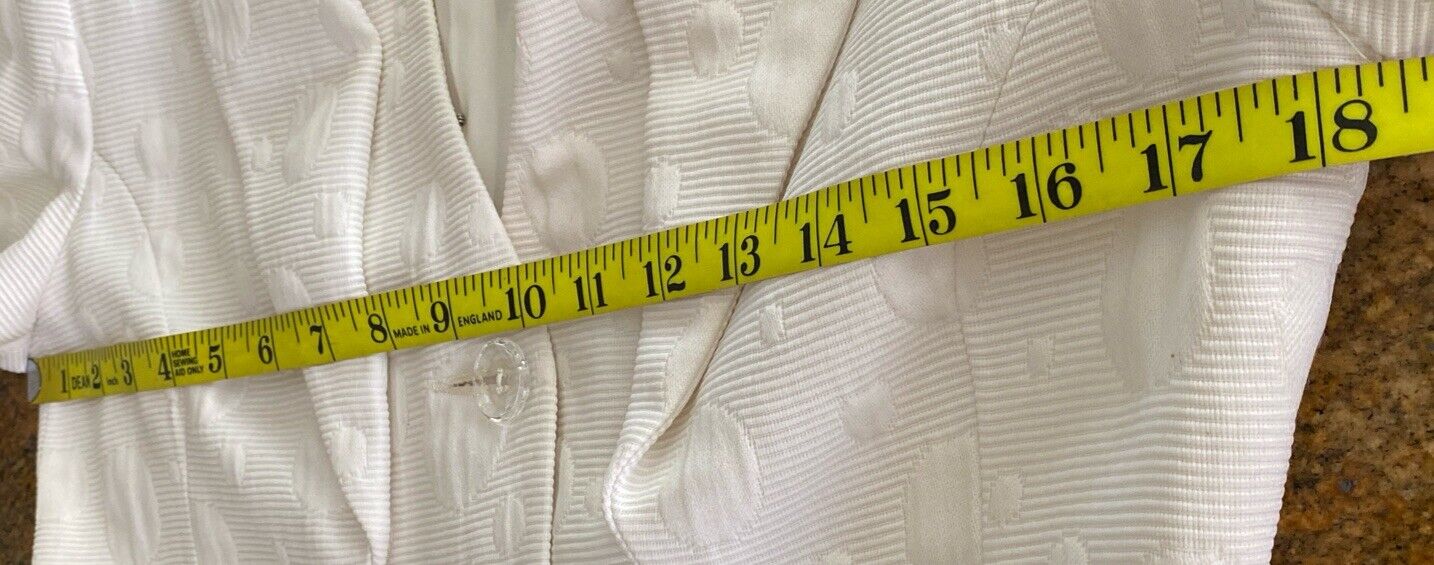 MAX NUGUS Haute Couture Blazer Jacket Sz XS S Whi… - image 18