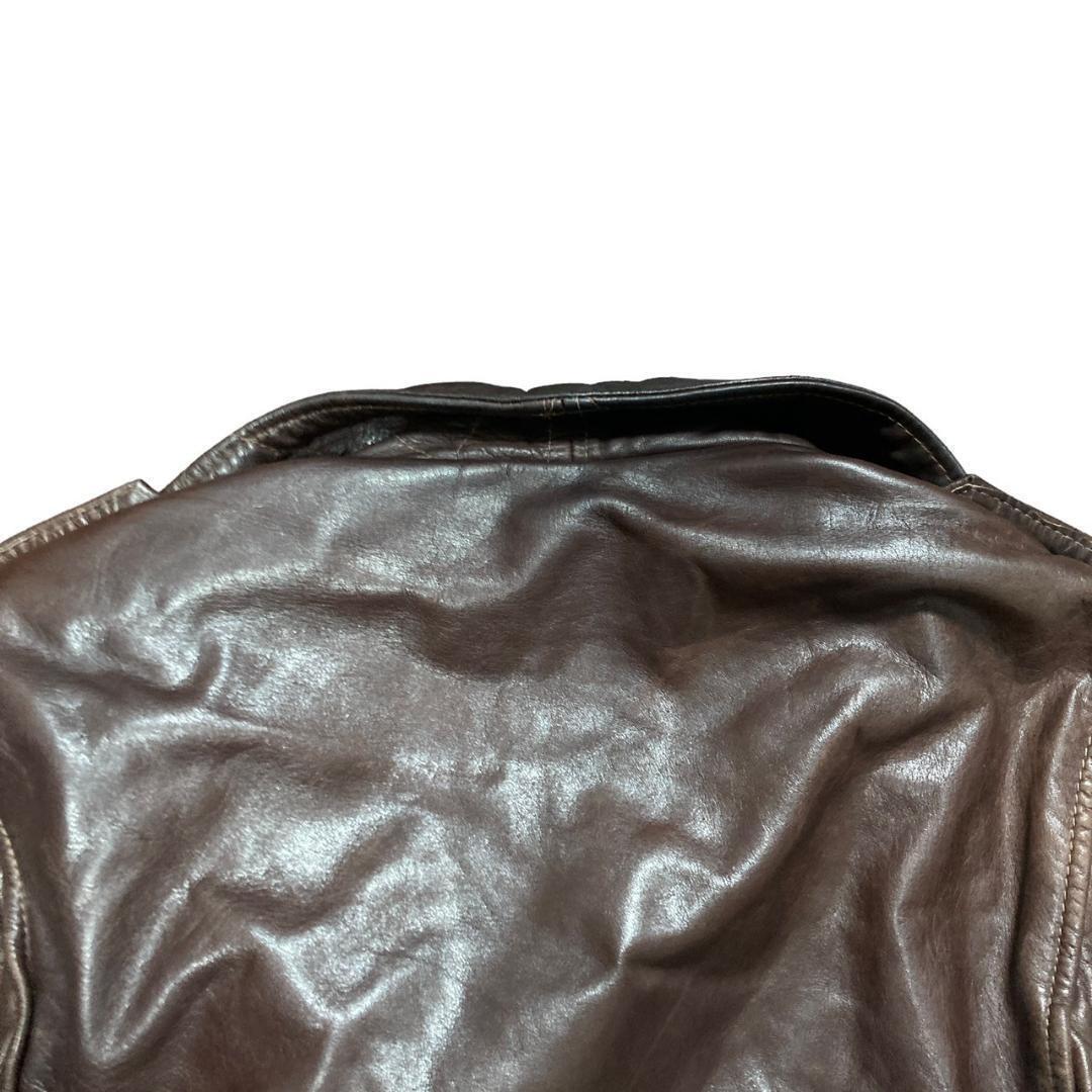 Schott Single Rider Leather Jacket Brown - image 5