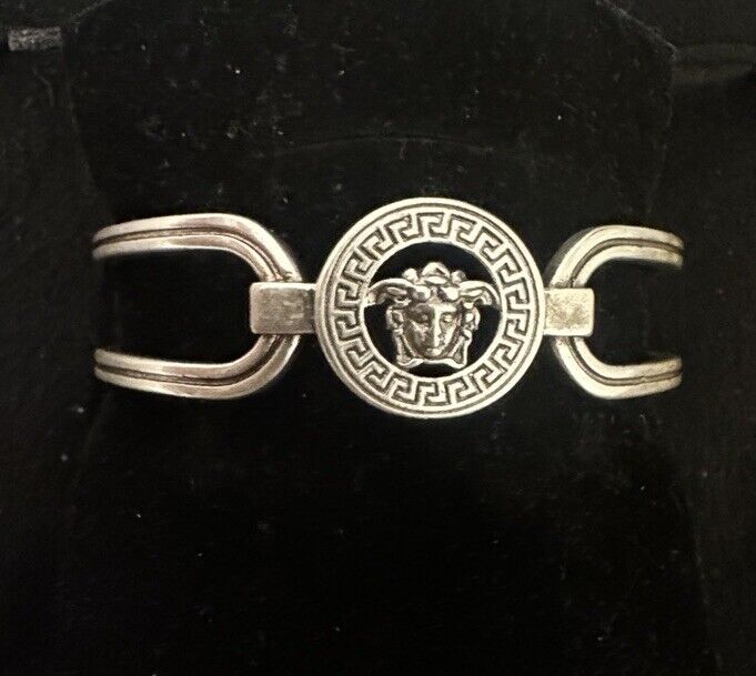 vintage Versace  Silver Tone Bangle With Box - image 1