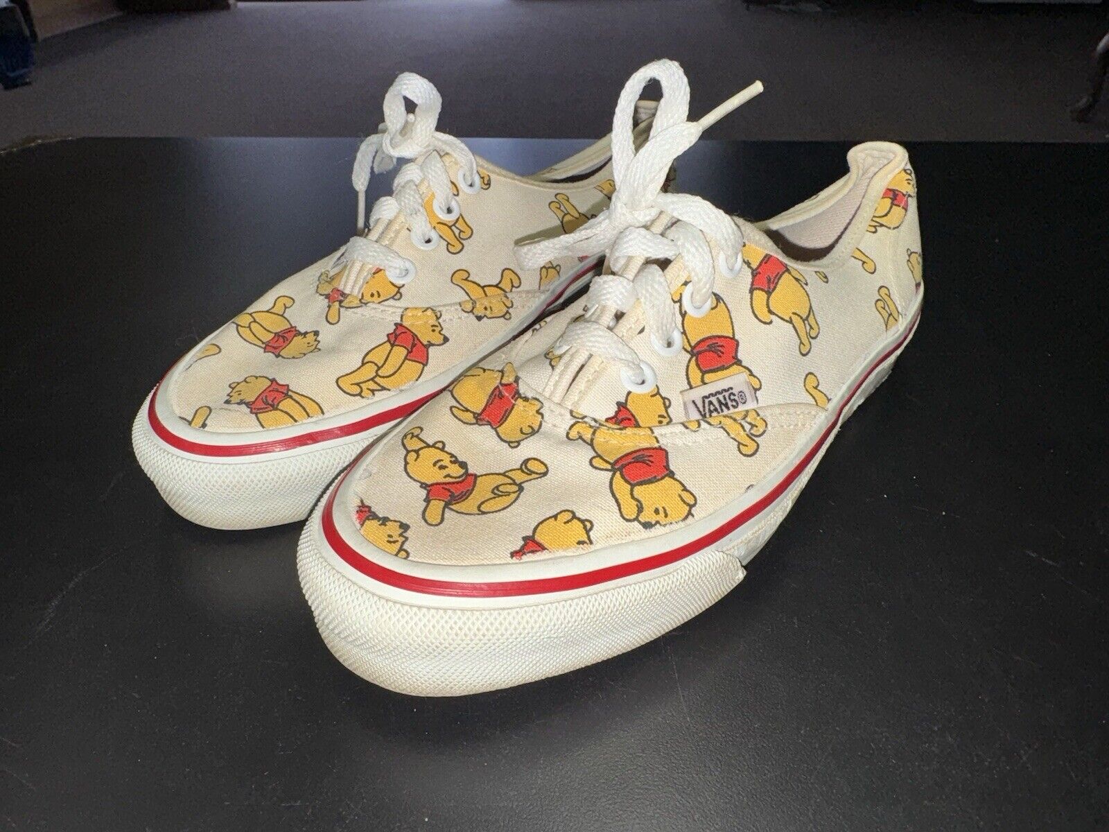 Vtg 90s Vans Disney Winnie The Pooh Sneakers Shoe… - image 1