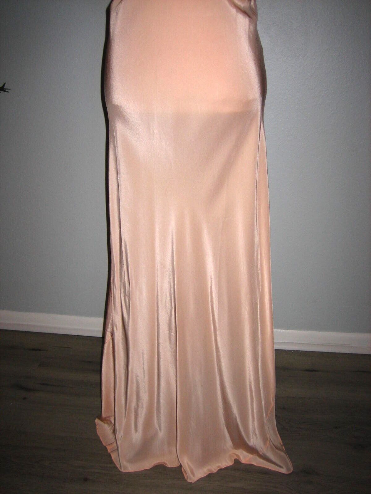 Lg. 1930's-40's,Silk,long vintage nightgown,peach… - image 7