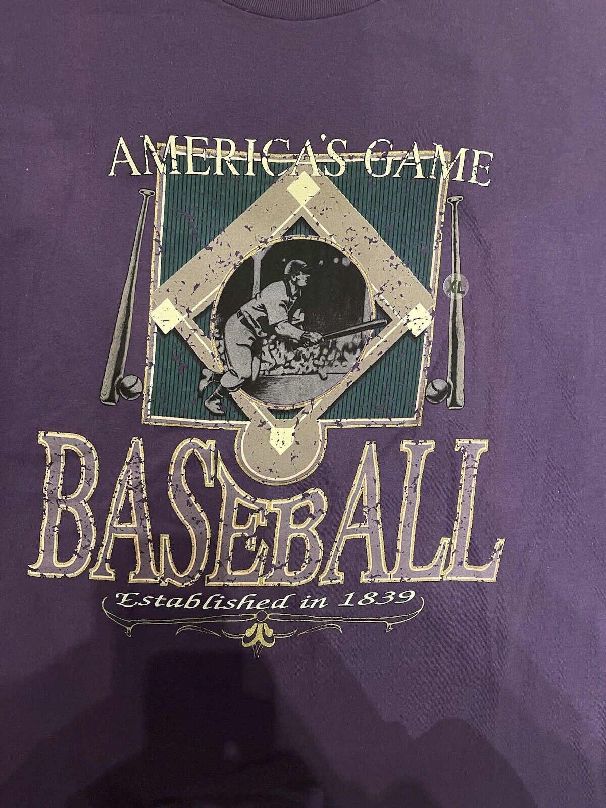 Vintage American Eagle Americas Game Baseball Sin… - image 2