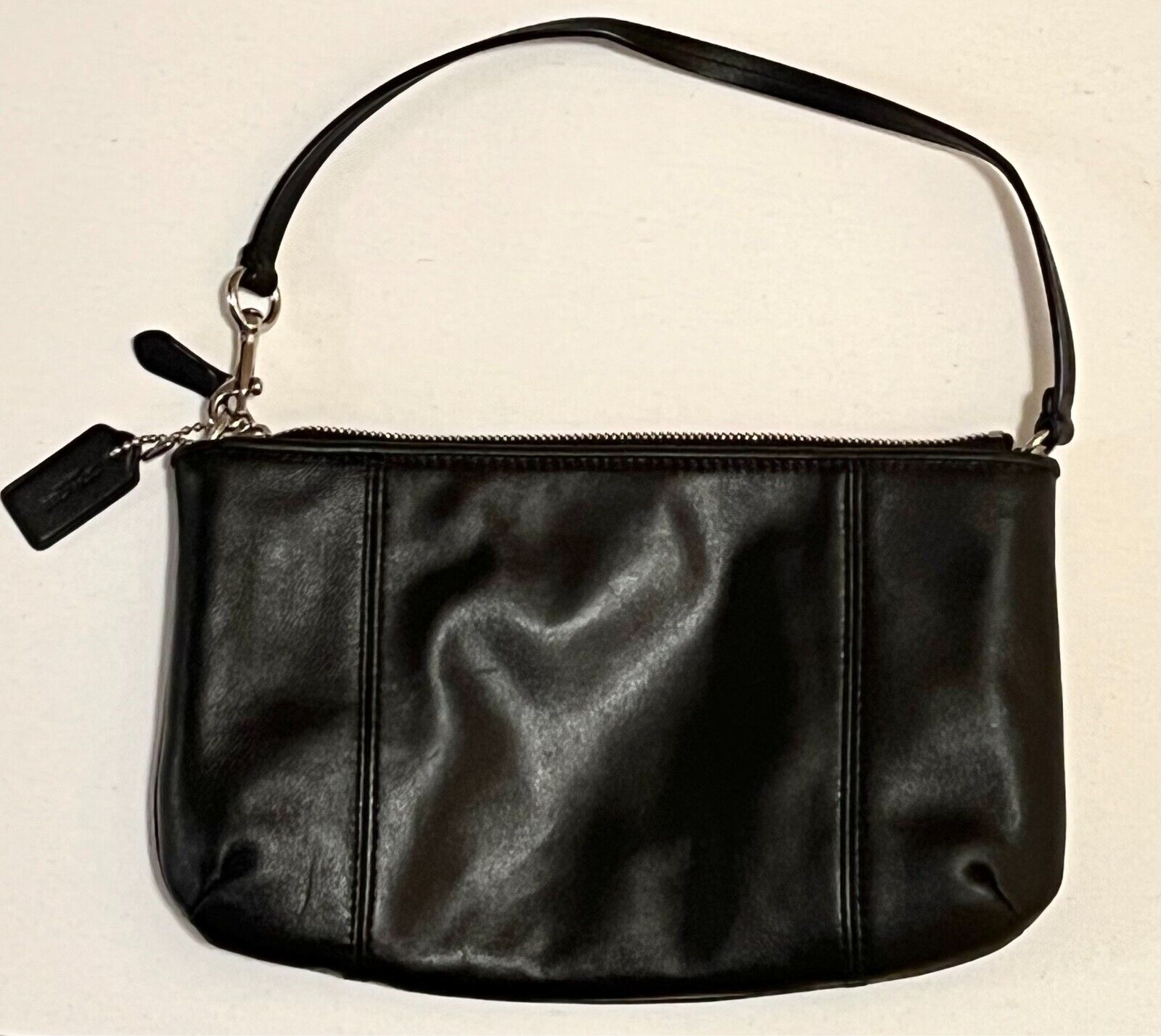 Vintage Black Leather Coach Purse - image 2