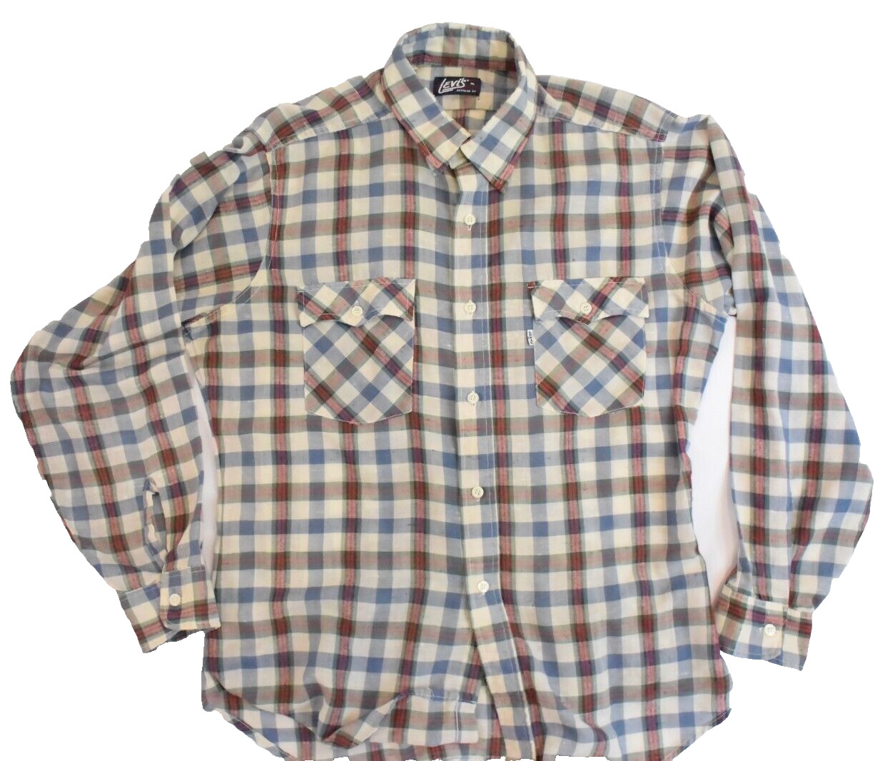 Levi’s Mens Vintage Plaid Button Down Shirt Top 1… - image 2