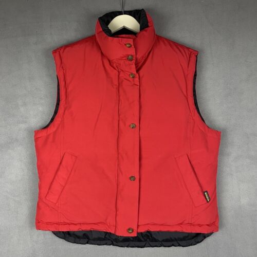 Vintage Woolrich Puffer Vest Women’s Large Red Bl… - image 1