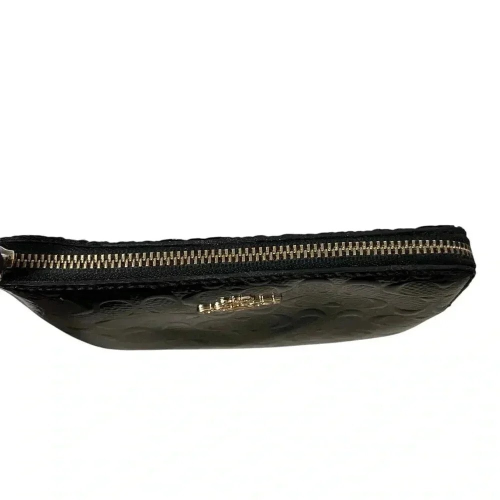 Coach wristlet, black patent C pattern - image 5