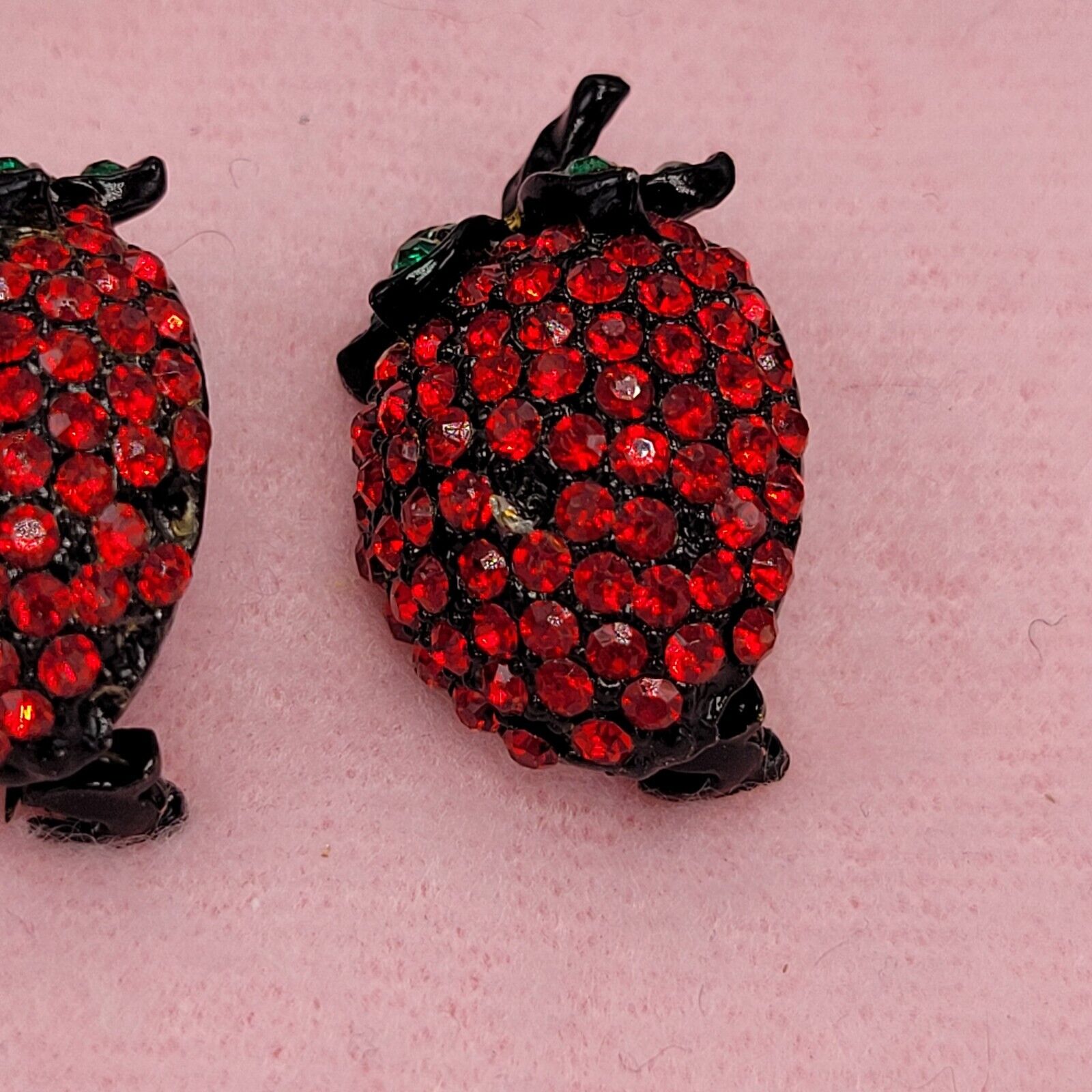 Strawberries Strawberry Set of 3 Estate Brooches … - image 5